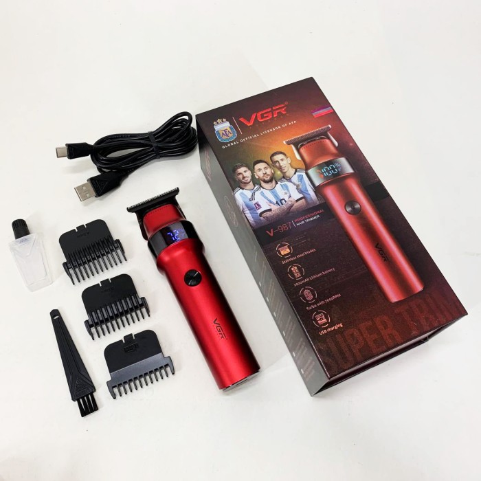 Бездротова машинка для стрижки для дому VGR V-987 Акумуляторна машинка стрижки HO-24