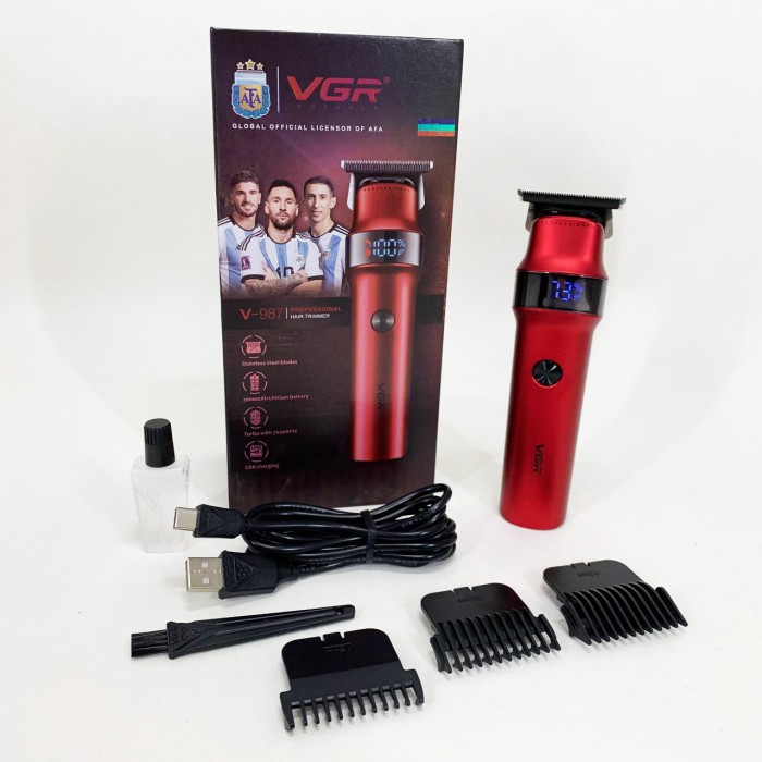 Бездротова машинка для стрижки для дому VGR V-987 Акумуляторна машинка стрижки HO-24