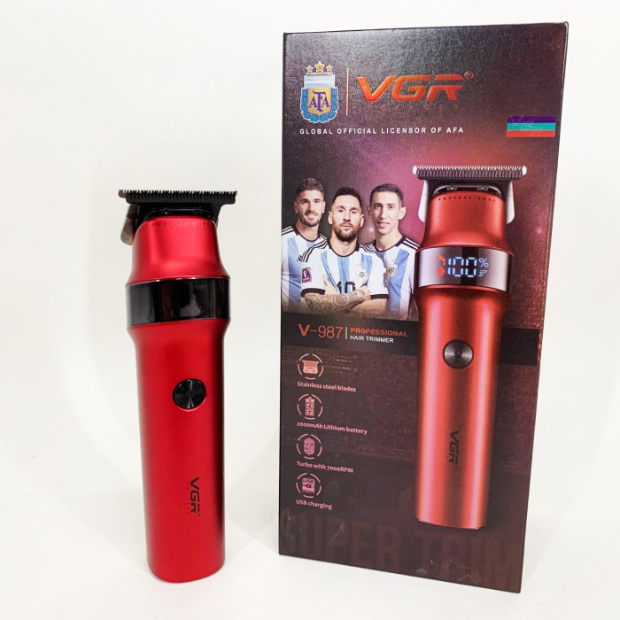 Бездротова машинка для стрижки для дому VGR V-987 Акумуляторна машинка стрижки HO-24