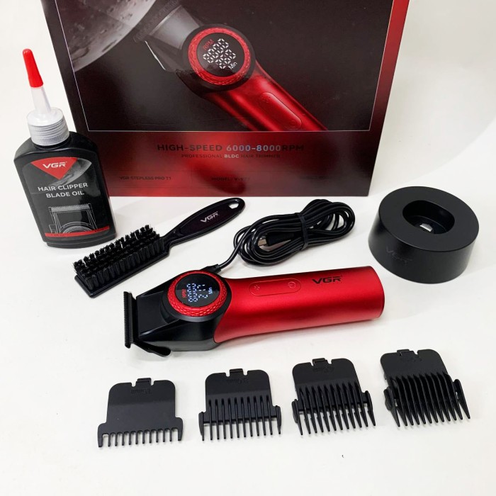 Електрична машинка для стрижки з насадками VGR Машинка для стрижки волосся професіоналів NK-73