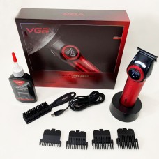 Професійний бездротовий тример VGR V-977, Акумуляторна машинка для стрижки волосся з насадками TY-83