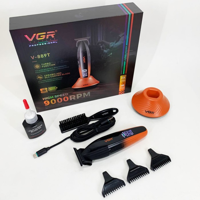 Машинка для точної стрижки бороди і волосся VGR V-889T, Універсальний тример для стрижки та гоління FJ-13