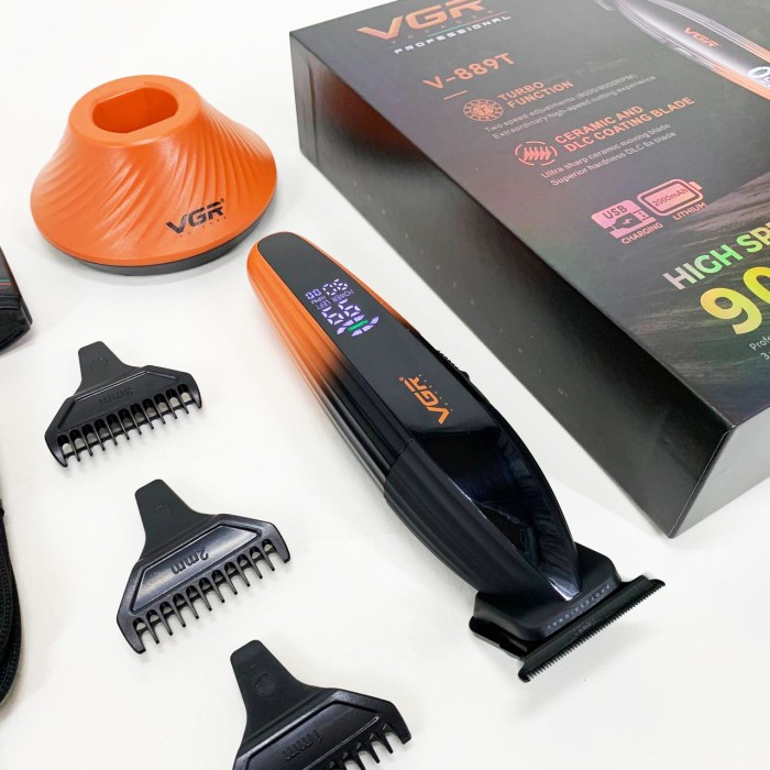 Машинка для точної стрижки бороди і волосся VGR V-889T, Універсальний тример для стрижки та гоління FJ-13