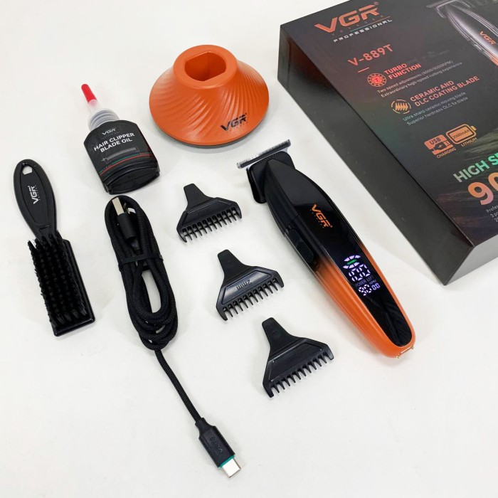 Машинка для точної стрижки бороди і волосся VGR V-889T, Універсальний тример для стрижки та гоління FJ-13