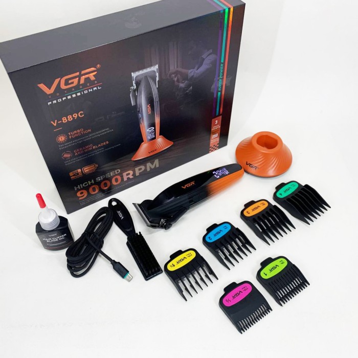 Професійна машинка для стрижки волосся в салон VGR V-889C, Набір для стрижки з зарядкою NM-11
