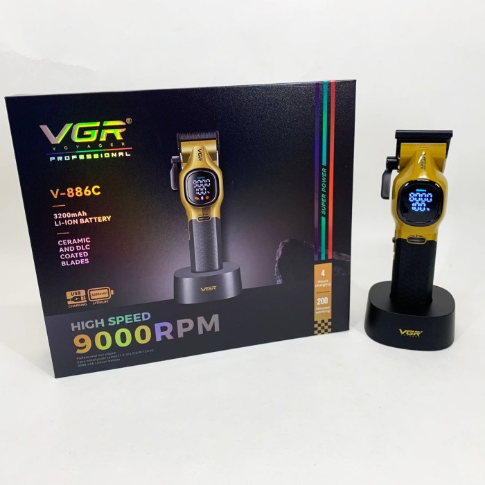 Машинка для стрижки акумуляторна VGR V-886C GOLD