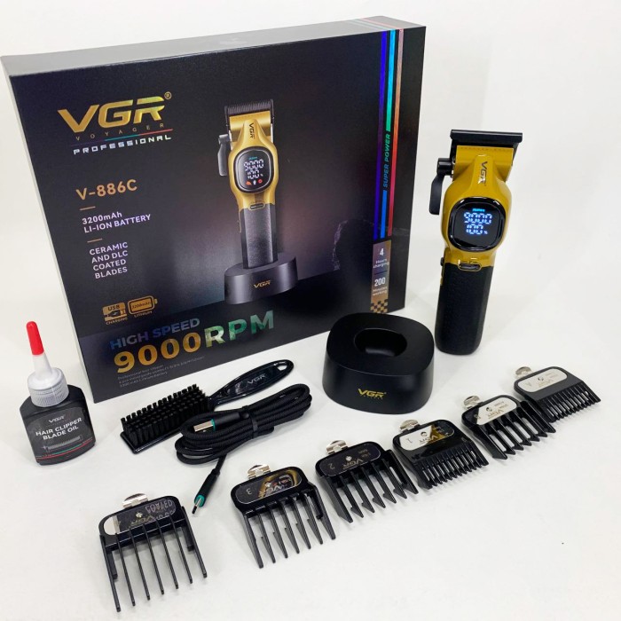 Машинка для стрижки акумуляторна VGR V-886C GOLD