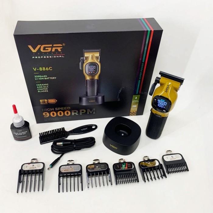 Машинка для стрижки акумуляторна VGR V-886C GOLD