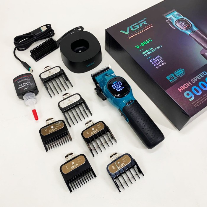 Машинка для стрижки акумуляторна VGR V-886C BLUE