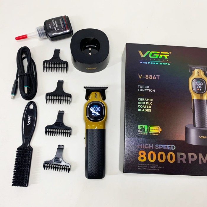 Машинка для стрижки акумуляторна VGR, Гострі професійні машинки для стрижки волосся DA-89