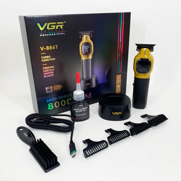 Машинка для стрижки акумуляторна VGR, Гострі професійні машинки для стрижки волосся DA-89