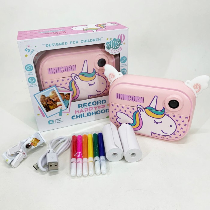 Дитячий фотоапарат з функцією селфі, Дитячий цифровий фотоапарат з принтером для діток SU-48