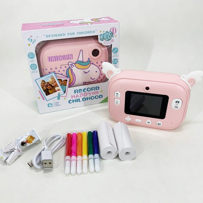 Дитячий фотоапарат з функцією селфі, Дитячий цифровий фотоапарат з принтером для діток SU-48