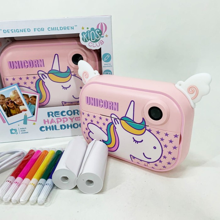 Дитячий фотоапарат з функцією селфі, Дитячий цифровий фотоапарат з принтером для діток SU-48