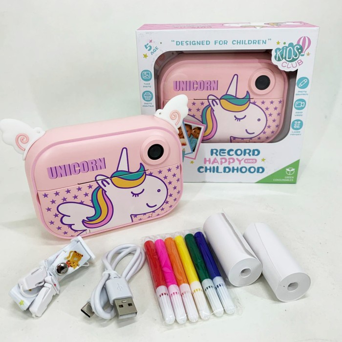 Дитячий фотоапарат з функцією селфі, Дитячий цифровий фотоапарат з принтером для діток SU-48
