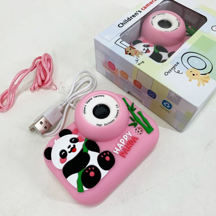 Дитячий фотоапарат Панда Pink EI-25