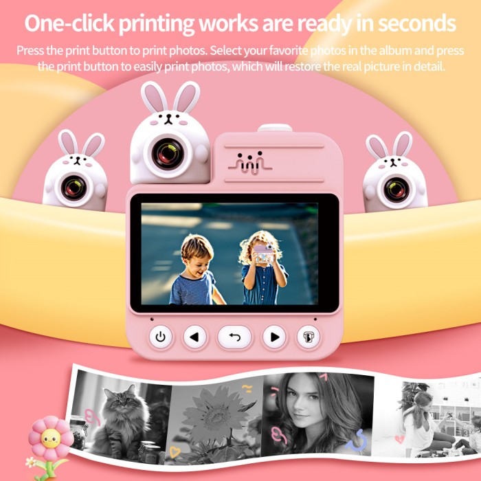 Камера для дитини з аксесуарами, Фотоапарат іграшковий, Дитячий фотоапарат з друком на місці NJ-18