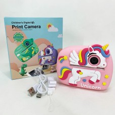 Фотоапарат для початківців дітей D1-A Pink, Миттєвий друк фотографій для дітей, Фотовідеокамера дитяча TY-71