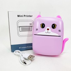 Портативний дитячий термопринтер з Bluetooth A8 Cat міні принтер для телефону Pink XZ-10