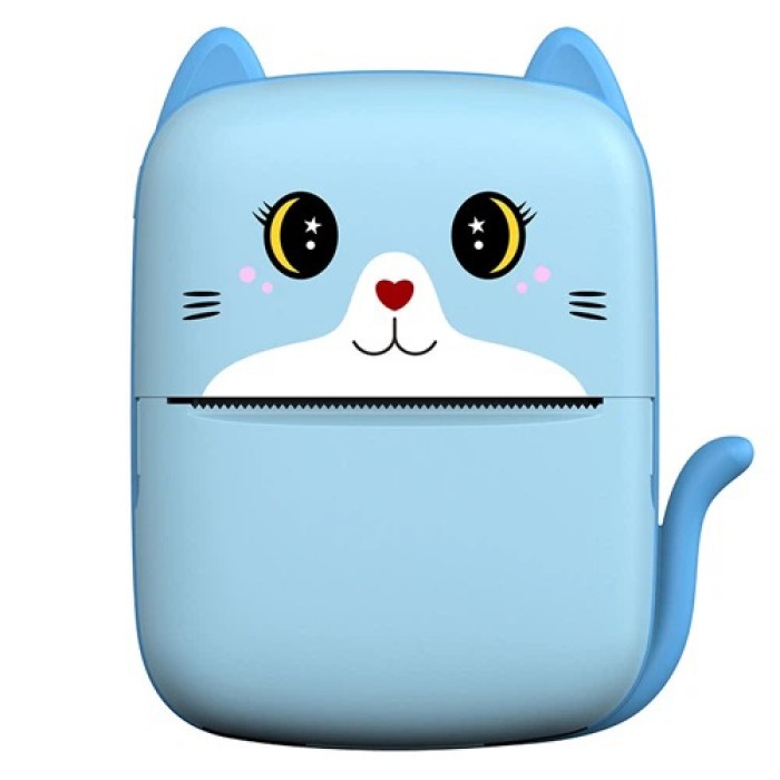 Портативний дитячий термопринтер із Bluetooth A8 Cat міні принтер для телефону Blue NU-30