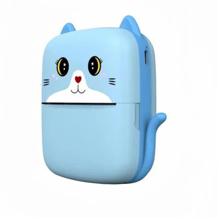 Портативний дитячий термопринтер із Bluetooth A8 Cat міні принтер для телефону Blue LE-21
