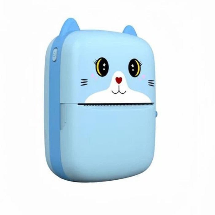 Портативний дитячий термопринтер із Bluetooth A8 Cat міні принтер для телефону Blue LE-21