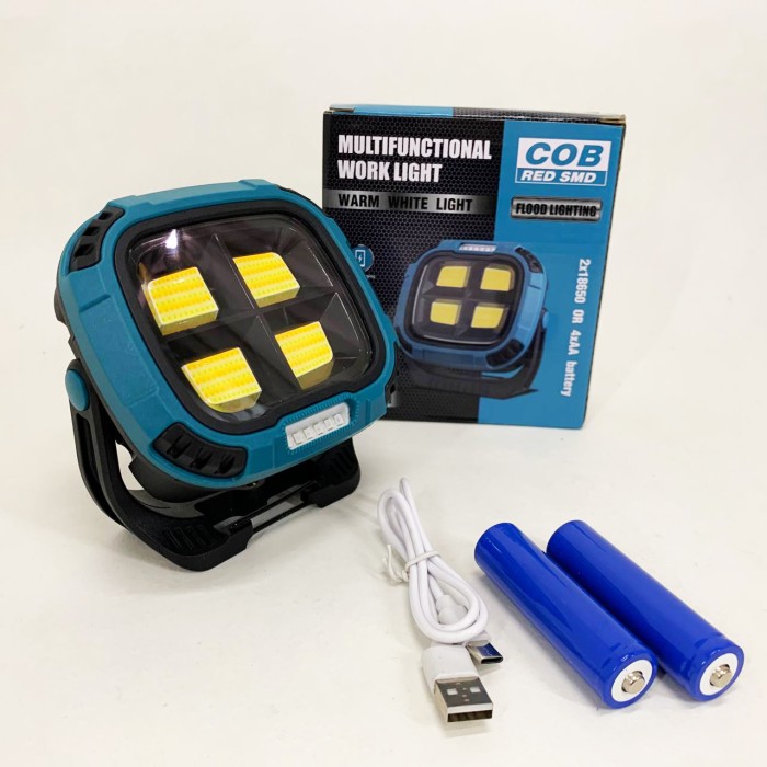 Кемпінговий ліхтар з 4 COB та 5 SMD світлодіодами з функцією Power bank
