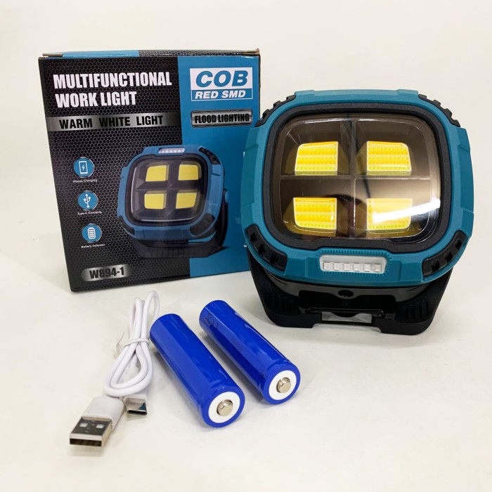 Кемпінговий ліхтар з 4 COB та 5 SMD світлодіодами з функцією Power bank