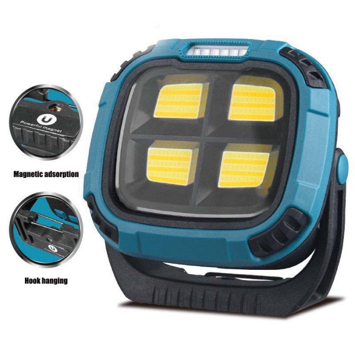 Ліхтар кемпінг W894-1-4COB(White+Yellow)+5SMD(Red) Power bank JW-71