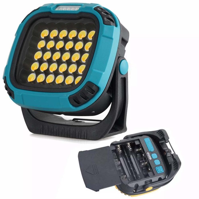 Прожектор ліхтар для кемпінгу W893-1-30COB(White+Yellow)+5SMD(Red) Power bank OU-77