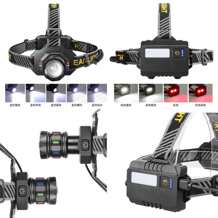 Професійний світлодіодний ліхтарик на голову, Налобний ліхтар з акумулятором, Налобний ліхтар bailong AT-46