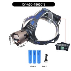 Ліхтар налобний A50-TG, Power Bank 3x18650 EH-99