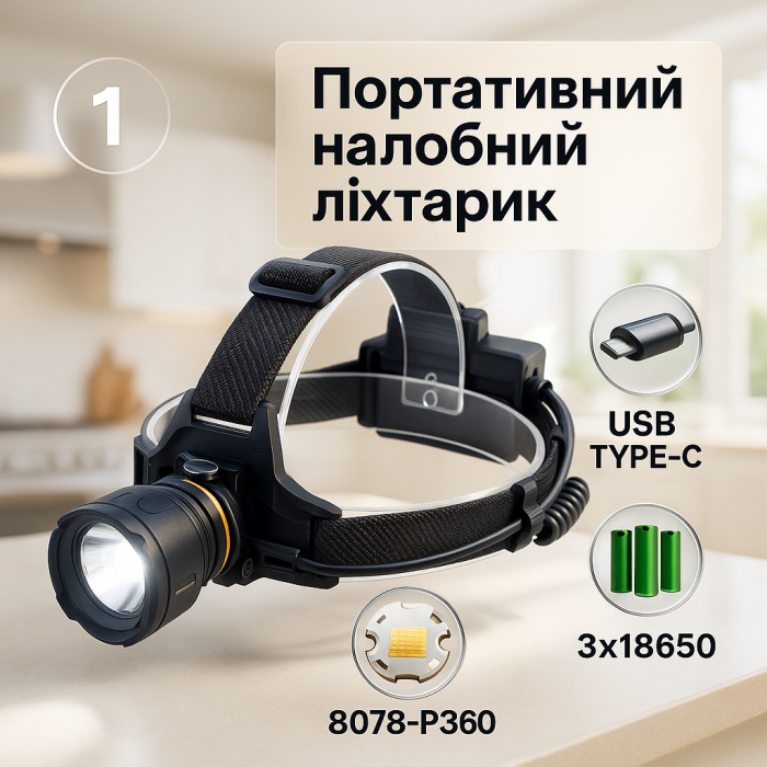 Ліхтар налобний Police 8078-P360