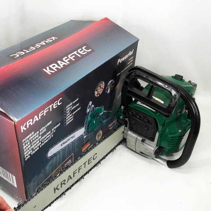 Бензопила ланцюгова 45см KRAFFTEC 5800, Пила ланцюгова бензинова MH-25