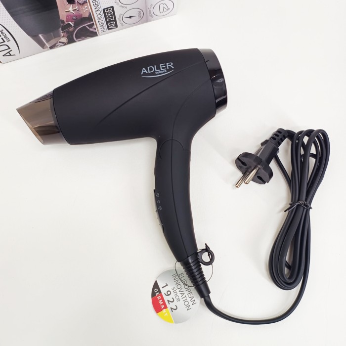 Електрофен для волосся з додатковими насадками Adler, Фен з регулюванням температури для укладання NU-96