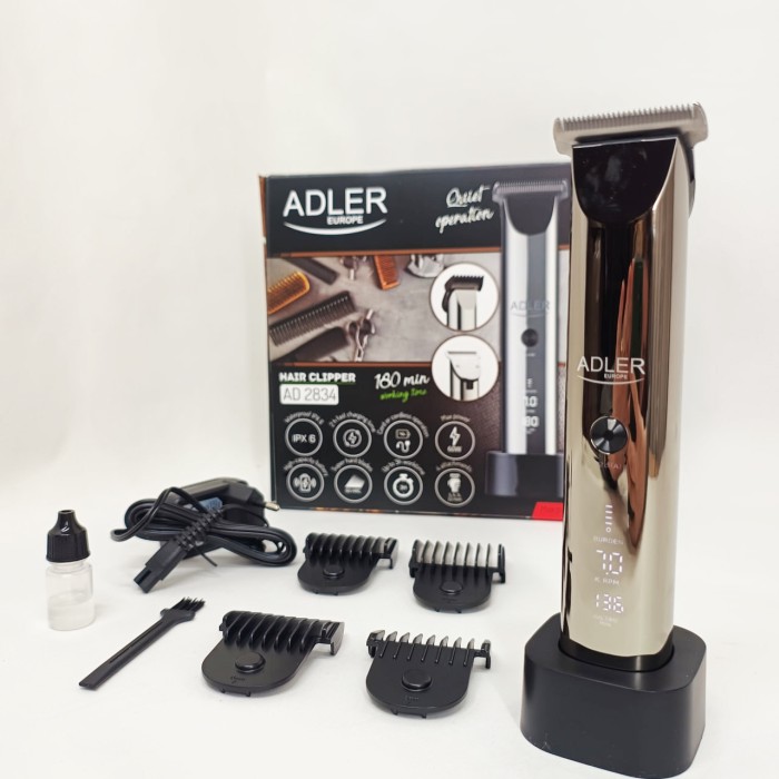 Профі машинка для стрижки волосся Adler, Бездротовий тример для стрижки волосся, Тример бездротовий BR-16