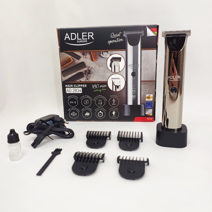 Профі машинка для стрижки волосся Adler, Бездротовий тример для стрижки волосся, Тример бездротовий BR-16