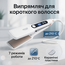 Плойка-праска для випрямлення волосся, Праска для волосся з індикатором нагріву, Професійна праска ND-37