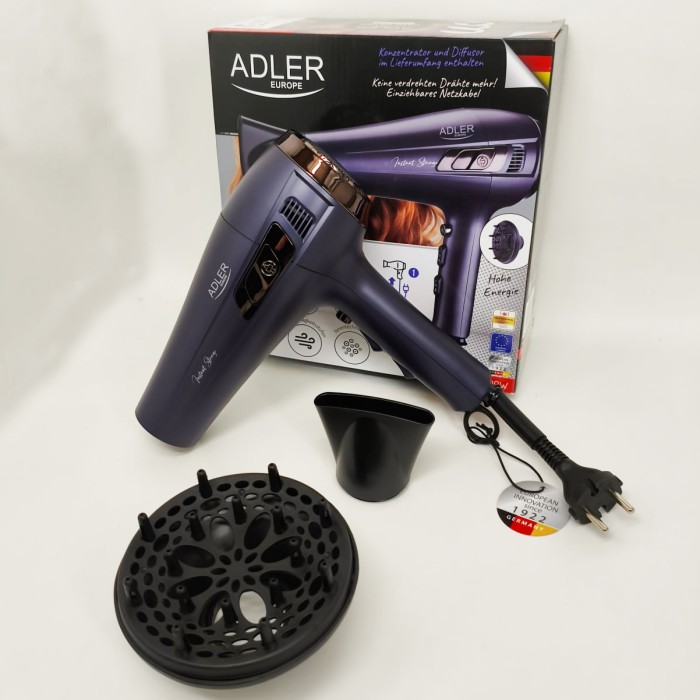 Фен з втягуючим шнуром Adler AD 2273 2400Вт