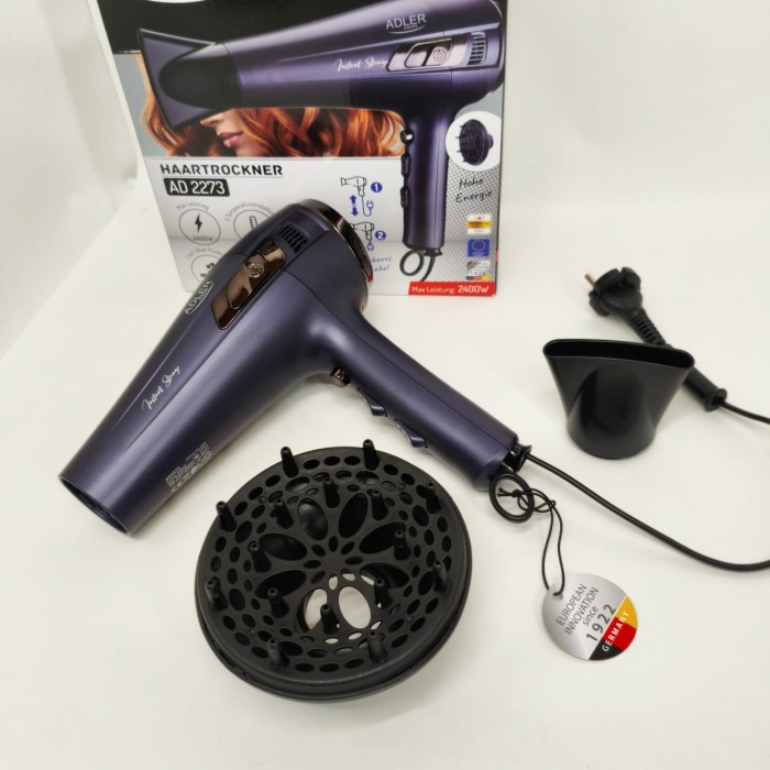 Фен з регулятором потужності і температури Adler AD 2273 2400Вт, Фен звичайний для укладання волосся CI-74
