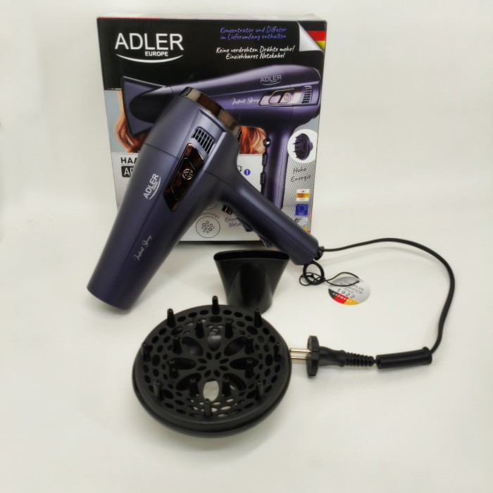 Фен з регулятором потужності і температури Adler AD 2273 2400Вт, Фен звичайний для укладання волосся CI-74