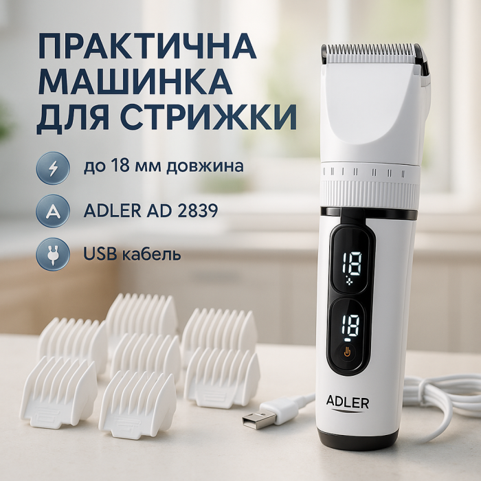 Бездротова машинка для стрижки для дому Універсальна машинка стрижки голови та бороди OZ-72