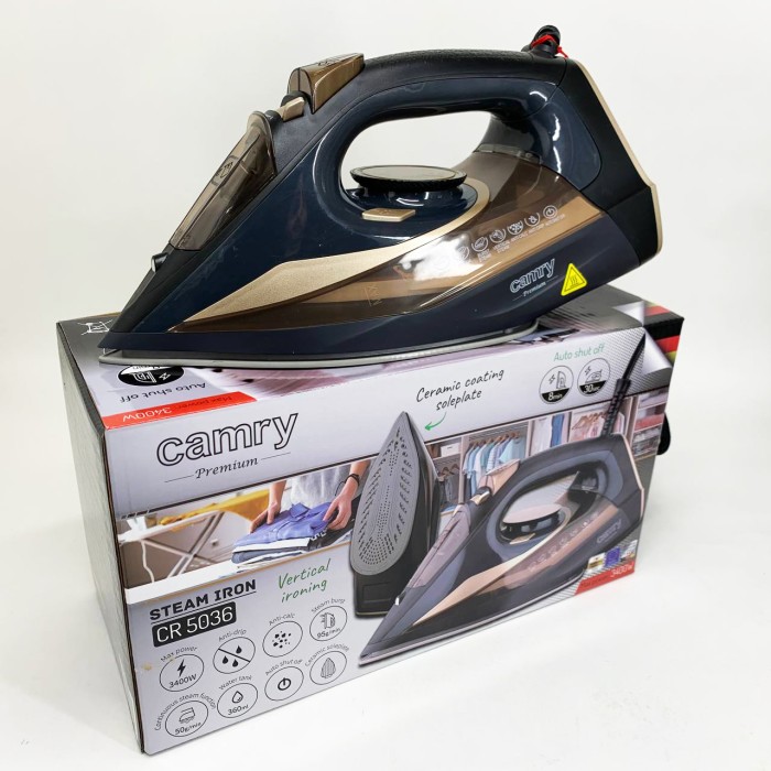 Праска відпарювач для будь-якого типу одягу Camry CR 5036 3400Вт, Праска парова для різного одягу SE-20