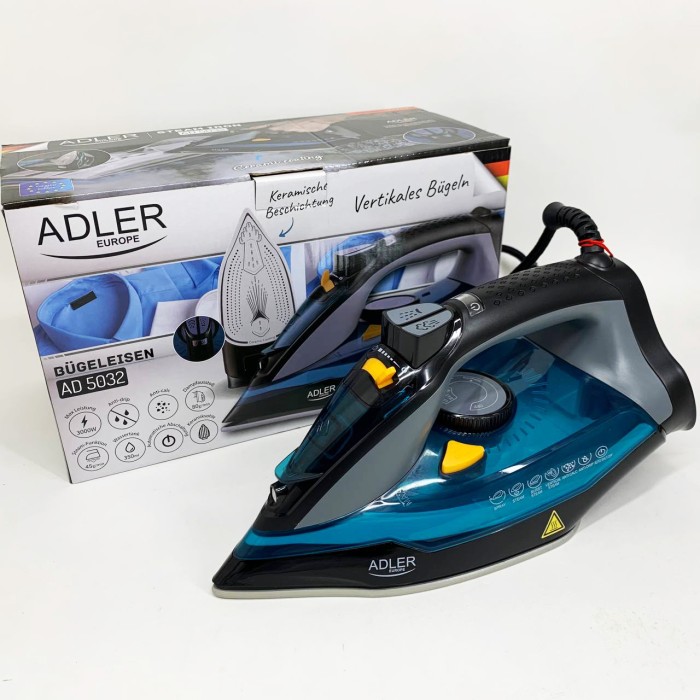 Праска для одягу з функцією пари ADLER AD 5032 3000Вт, Професійна парова праска Потужна парова LR-92