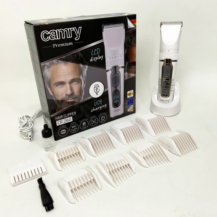 Акумуляторна машинка для стрижки Camry, Електрична машинка для стрижки з насадками GE-40