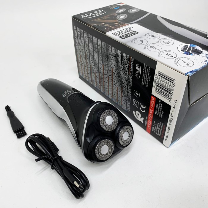 Акумуляторна бритва для гоління голови ADLER AD 2928, Електробритва для густої бороди MU-93