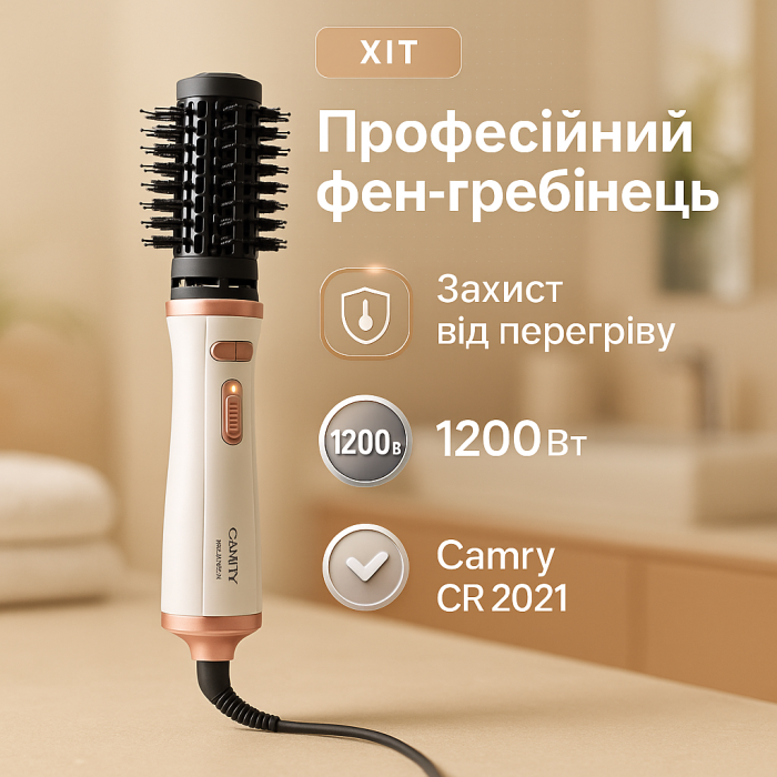 Стайлер для волосся зі змінними насадками Camry CR 2021 1200Вт