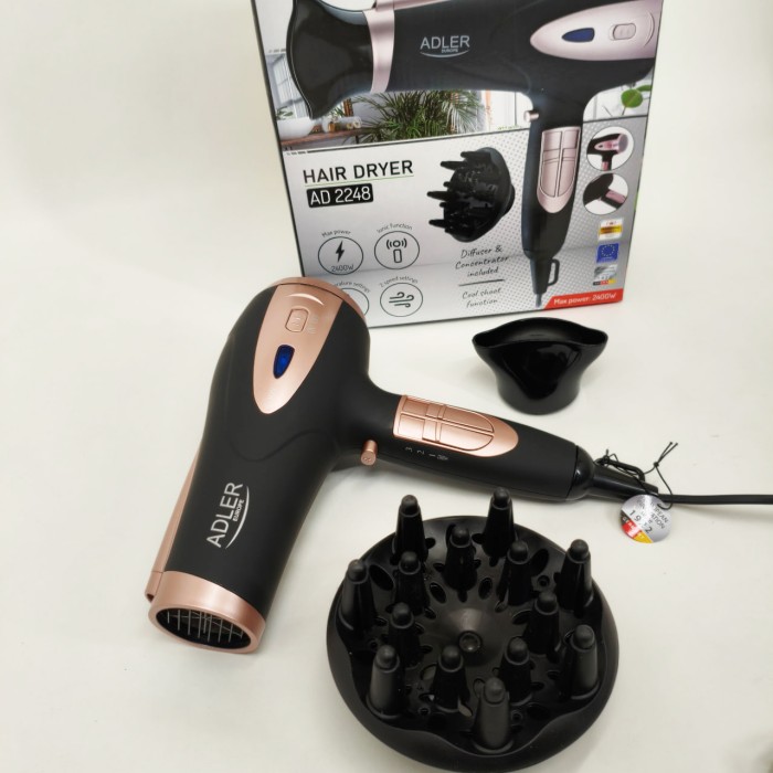 Фен для волосся з іонізацією Adler AD 2248 Black 2200Вт