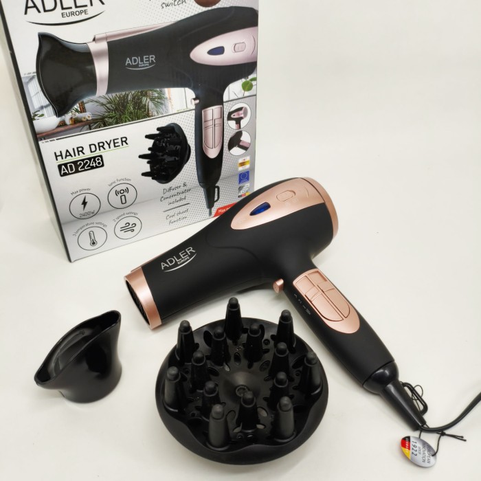 Фен для волосся з іонізацією Adler AD 2248 Black 2200Вт