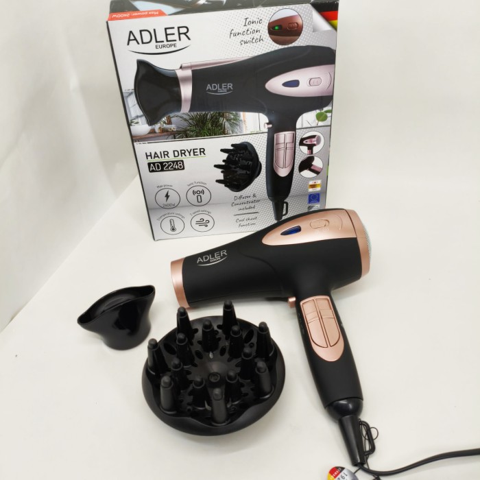 Фен для волосся з іонізацією Adler AD 2248 Black 2200Вт